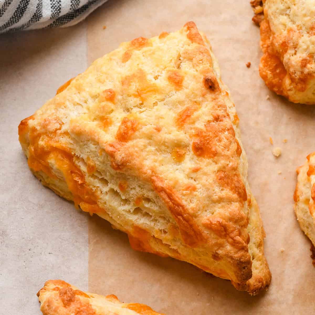 up close photo of one Cheese Scone