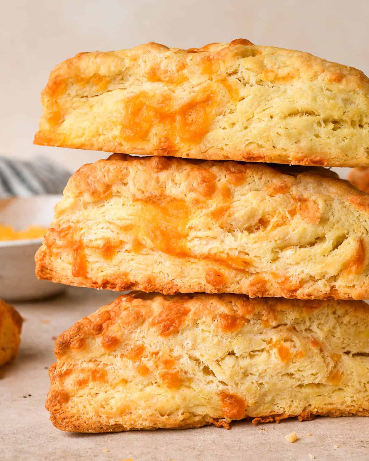 a stack of 3 Cheese Scones