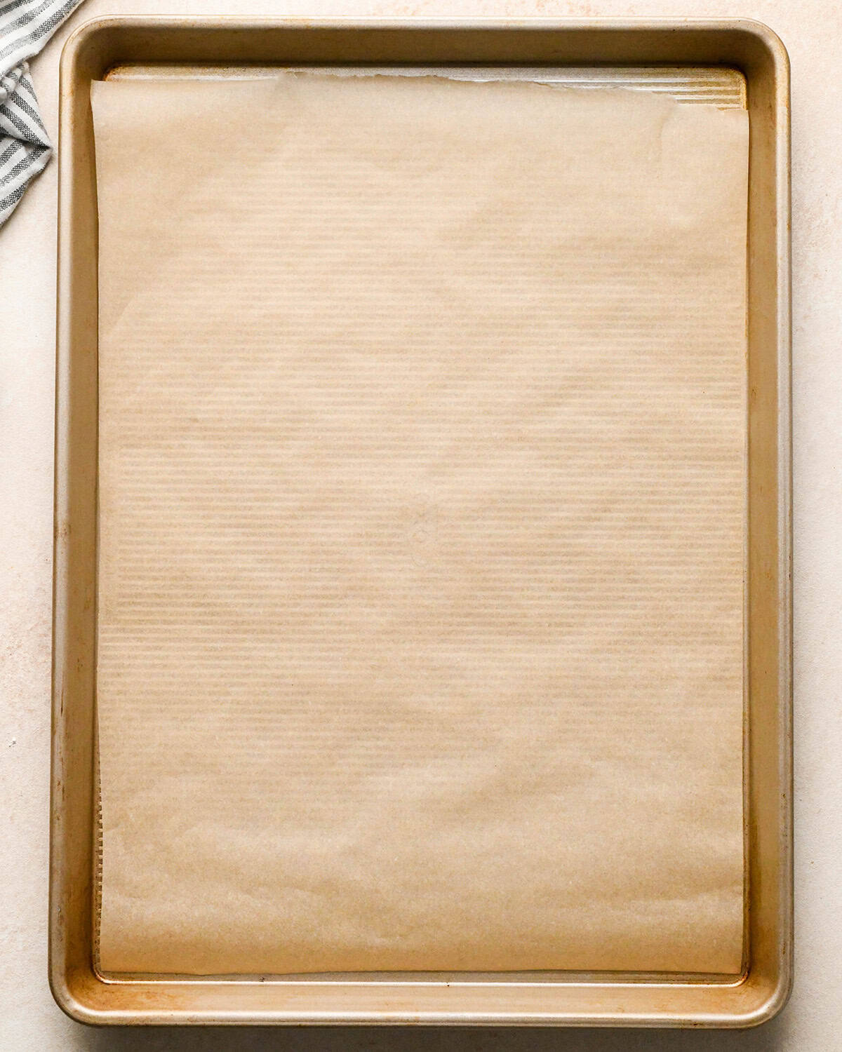 a baking sheet lined with parchment paper