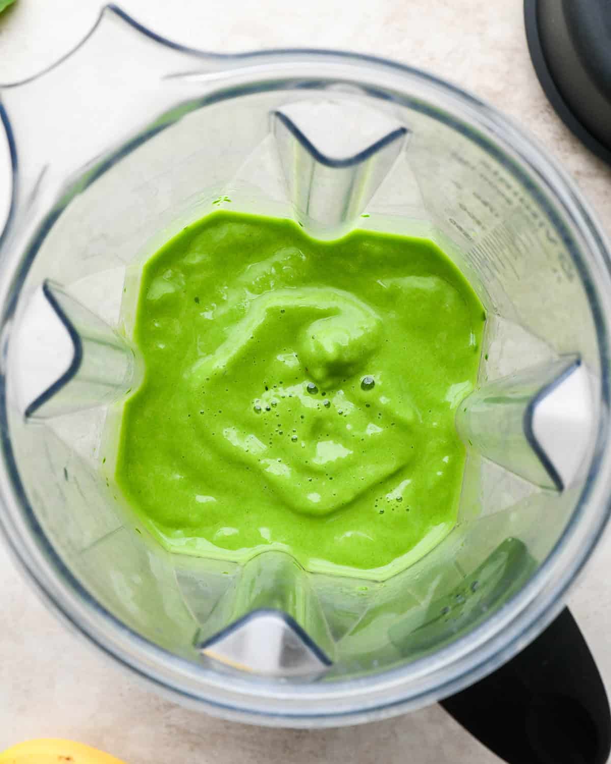 How to Make a Zucchini Smoothie - ingredients in a blender after blending