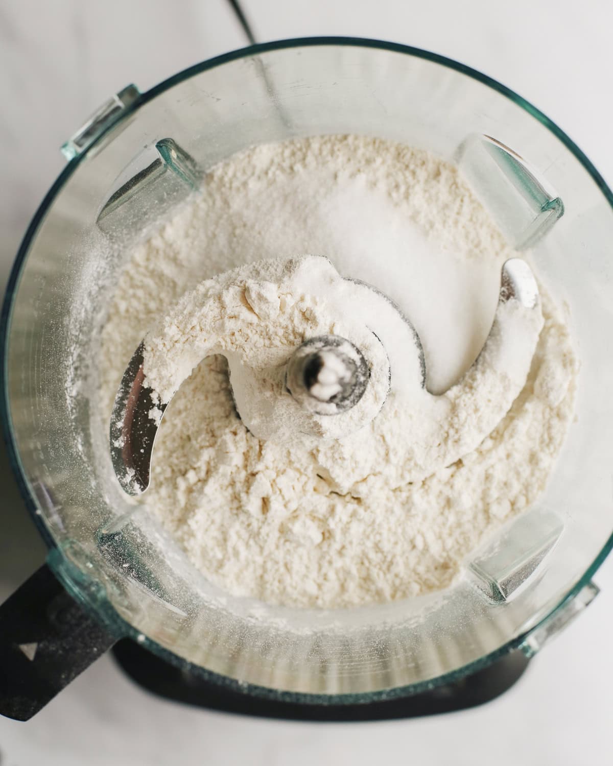 How to Make a Butter Pie Crust - dry ingredients in a food processor
