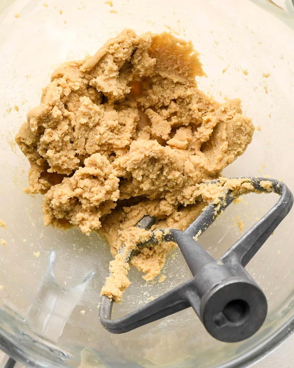 How to Make Edible Cookie Dough - butter and sugars after beating