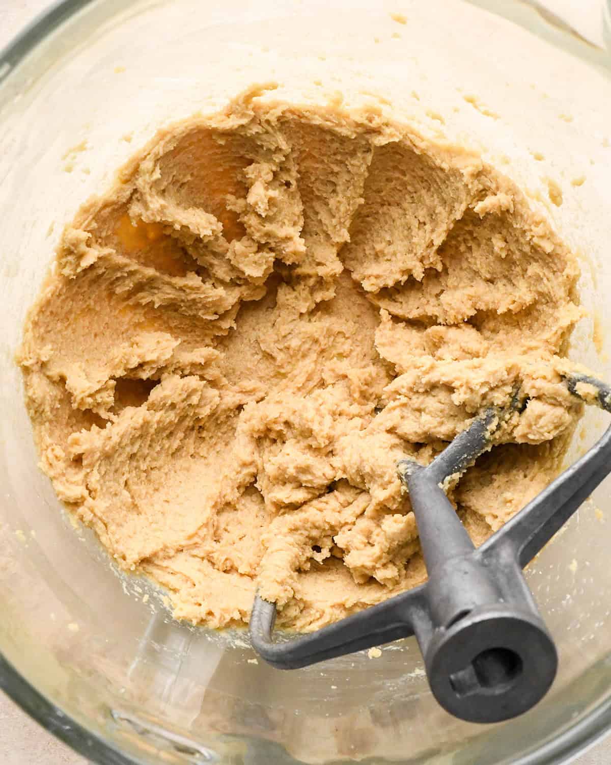 How to Make Edible Cookie Dough - after beating in the vanilla and milk