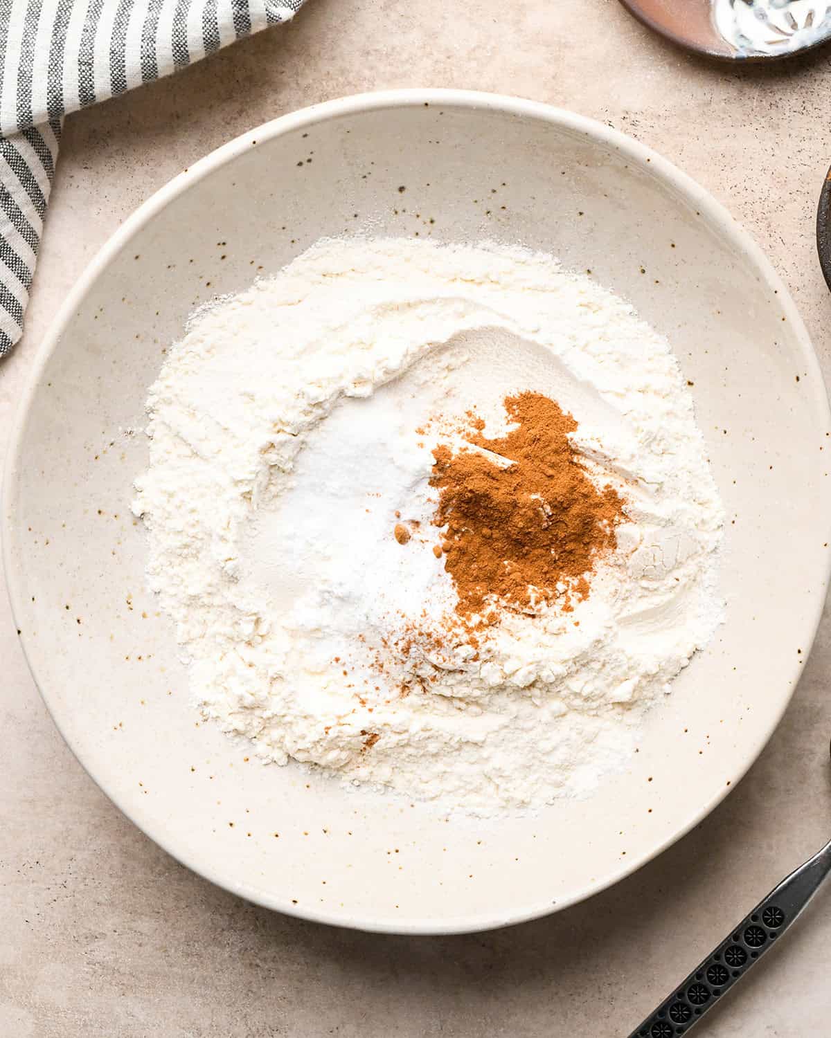 How to Make Iced Oatmeal Cookies - dry ingredients before mixing