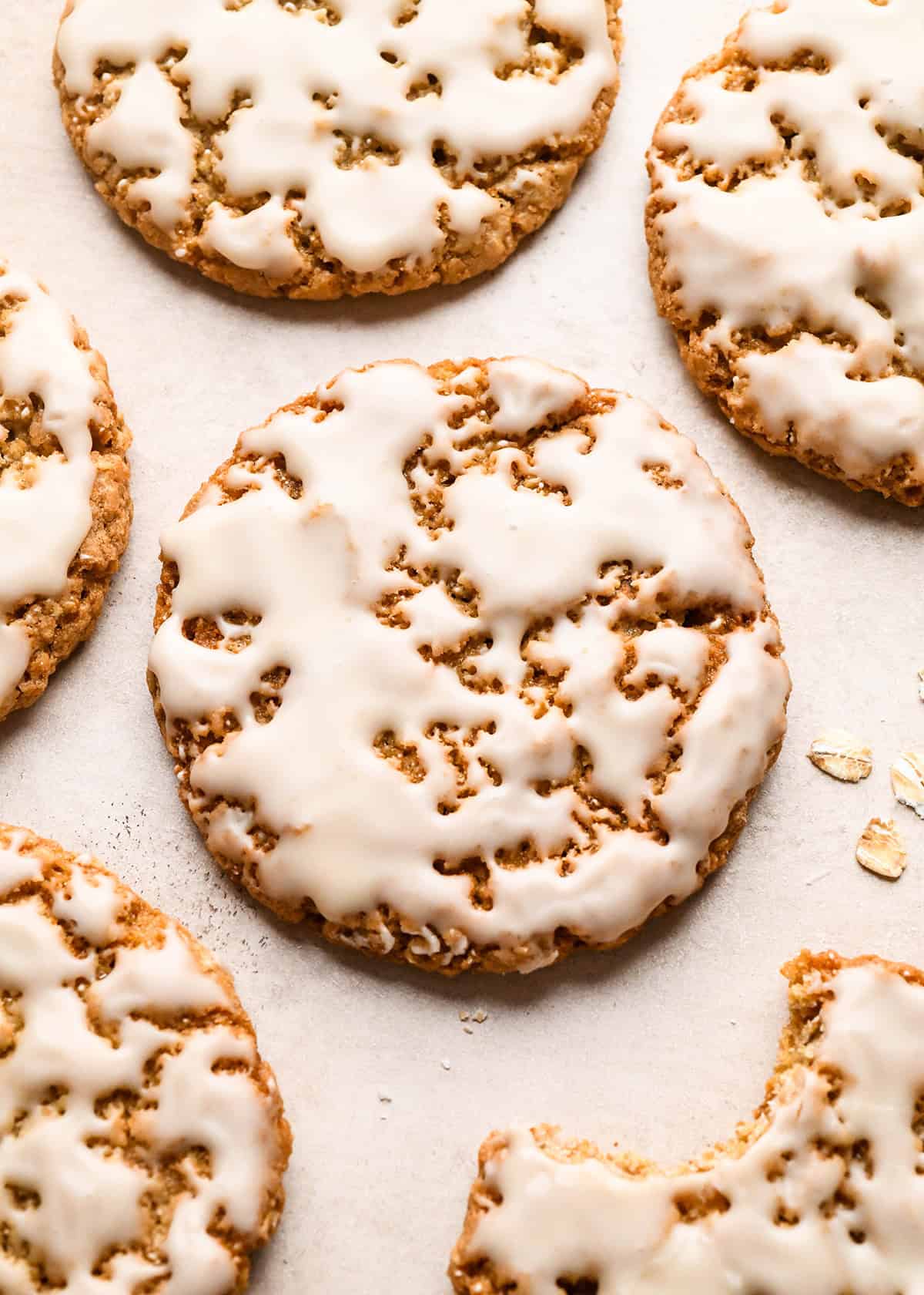 6 Iced Oatmeal Cookies