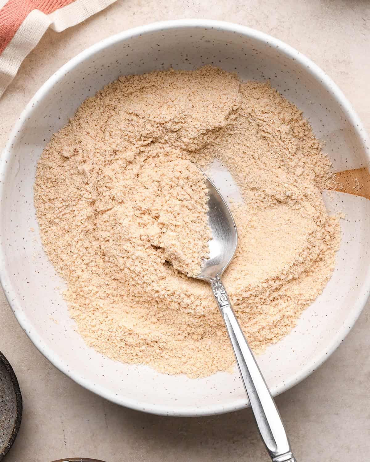 Paleo Banana Bread dry ingredient mixture in a bowl after mixing
