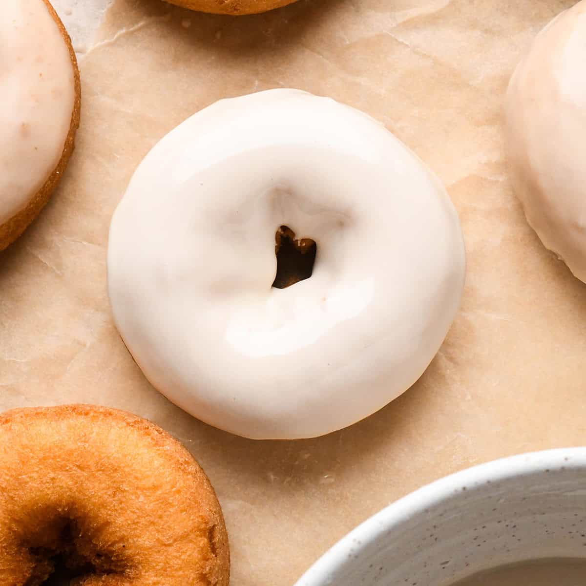 a donut with vanilla galze