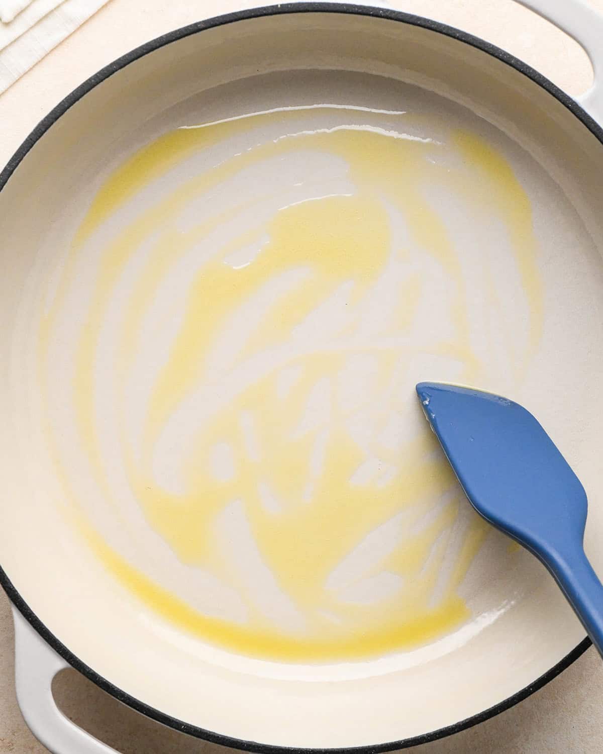 How to Make Blueberry Pancakes - melting butter in a skillet