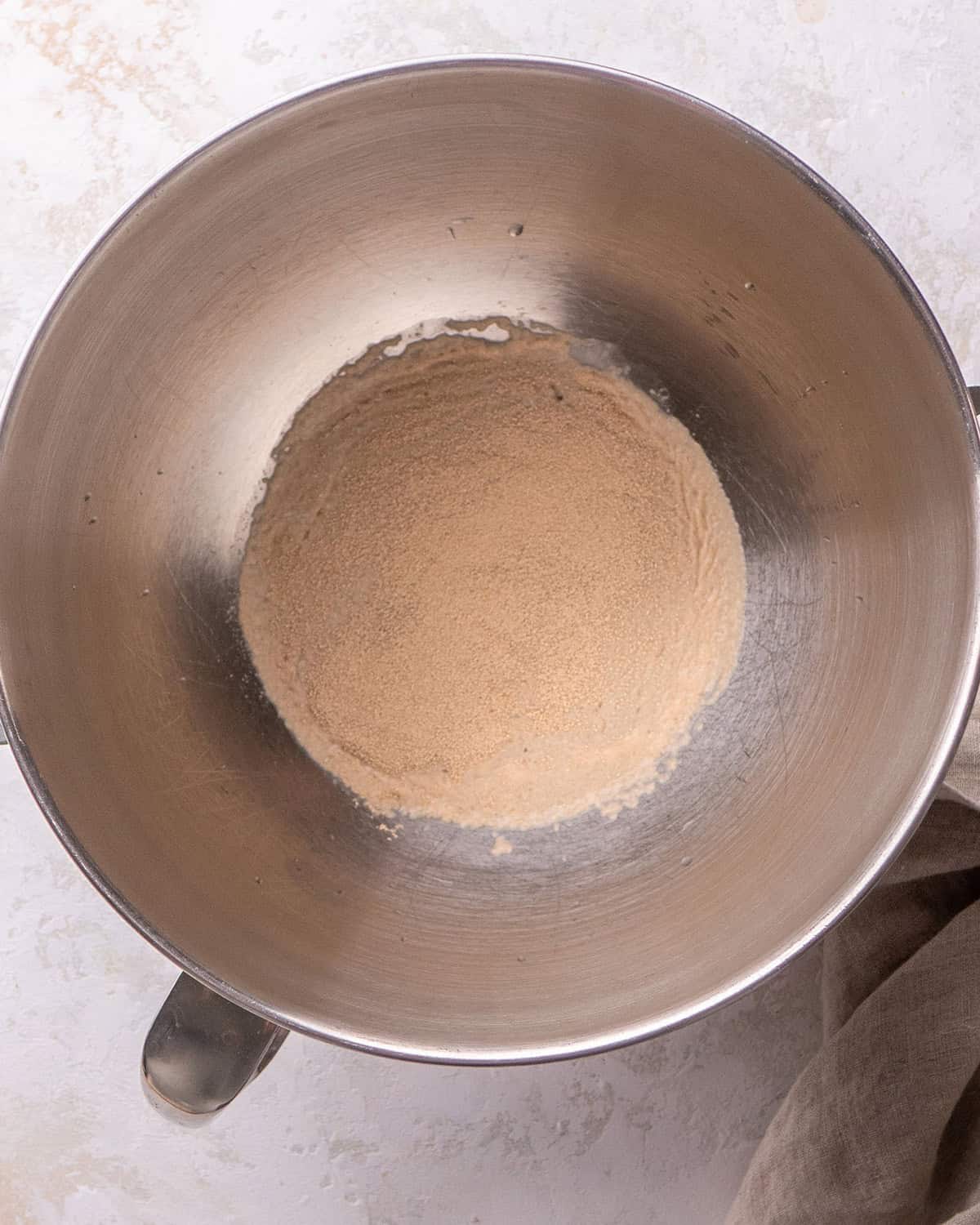 How to Make Honey Wheat Bread - yeast proofing before foaming