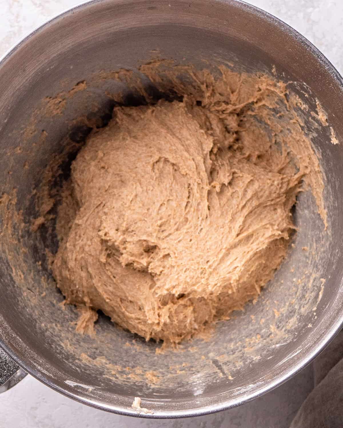 How to Make Honey Wheat Bread - dough mixing