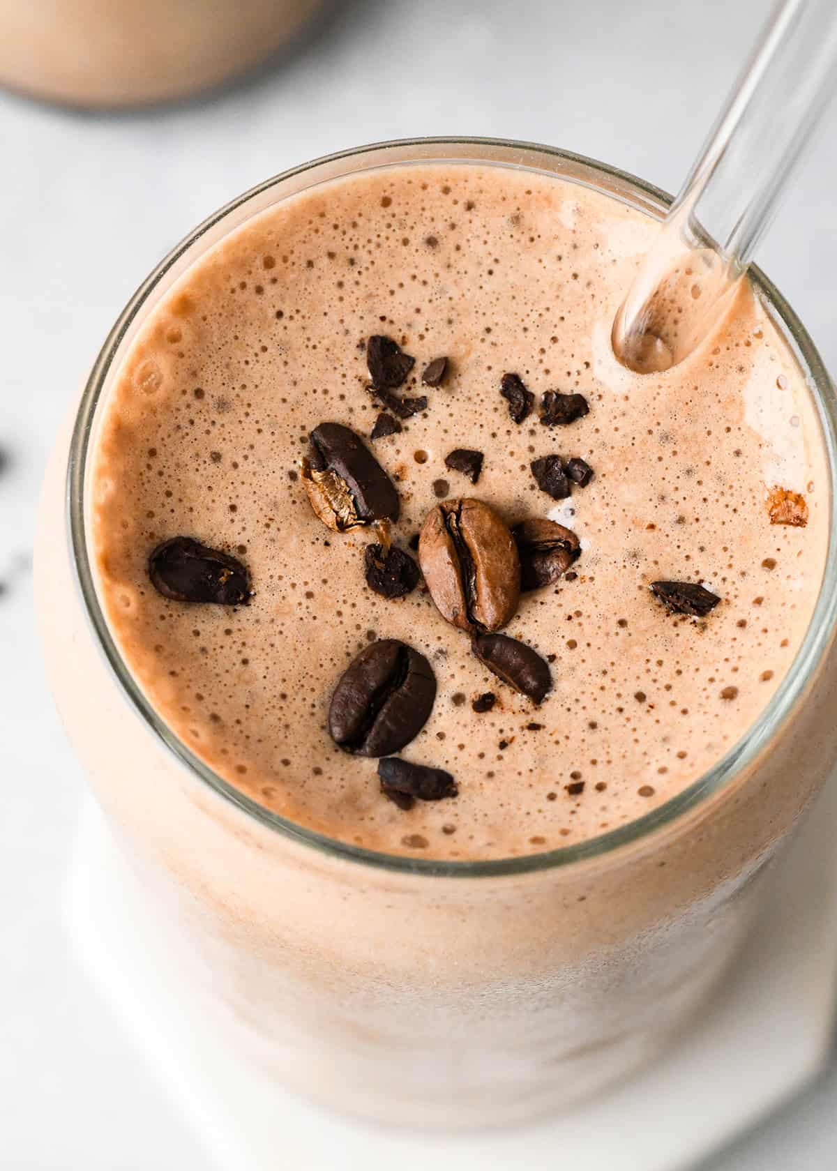 up close overhead photo of a Coffee Smoothie