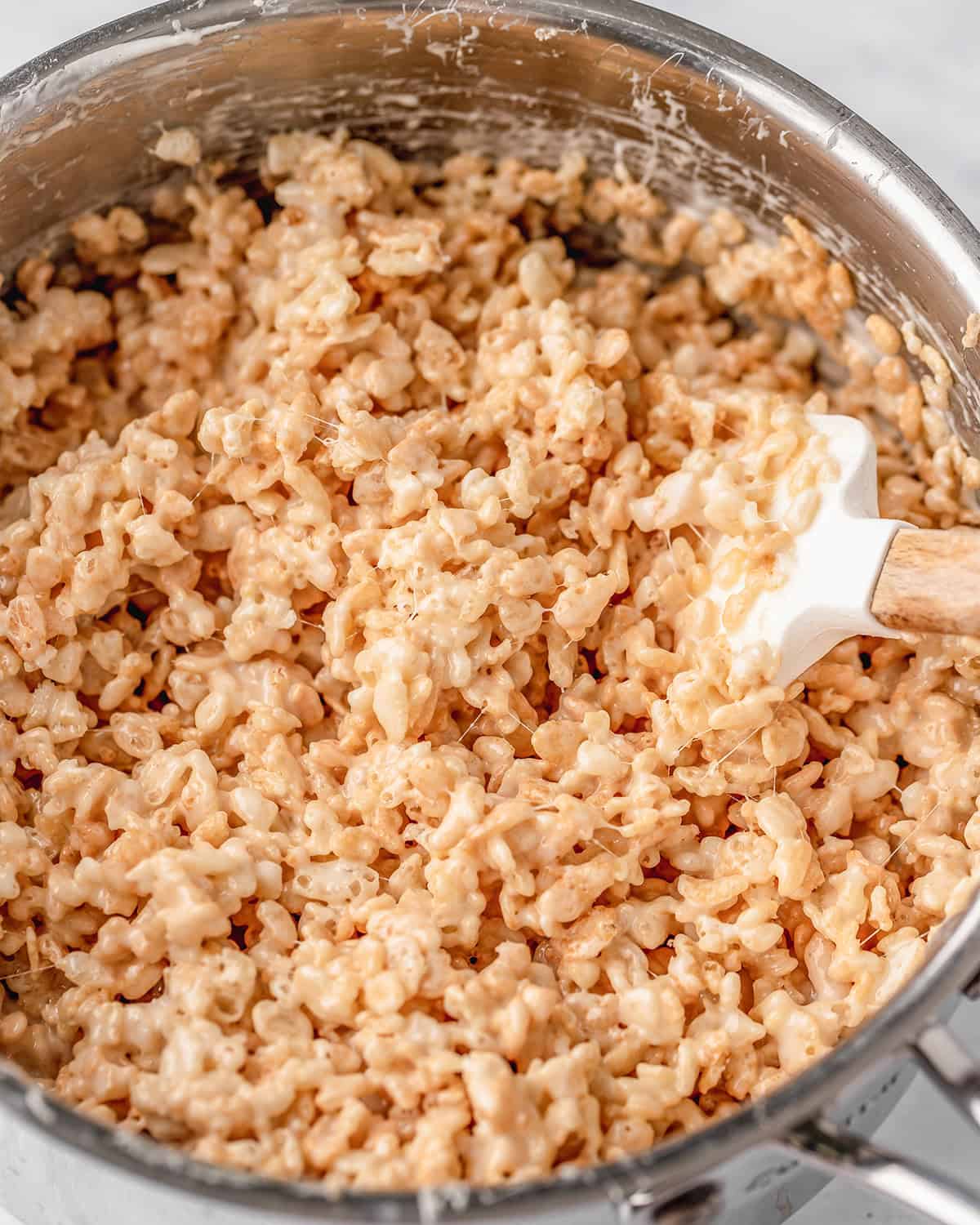 how to make Rice Crispy Dessert Sushi -final rice crispy mixture