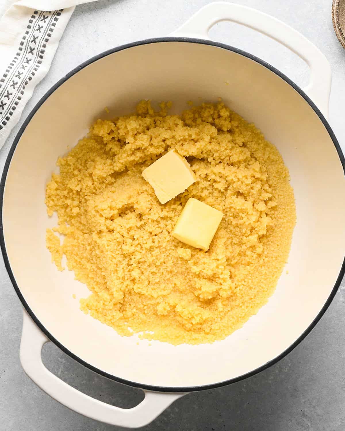 butter added to couscous