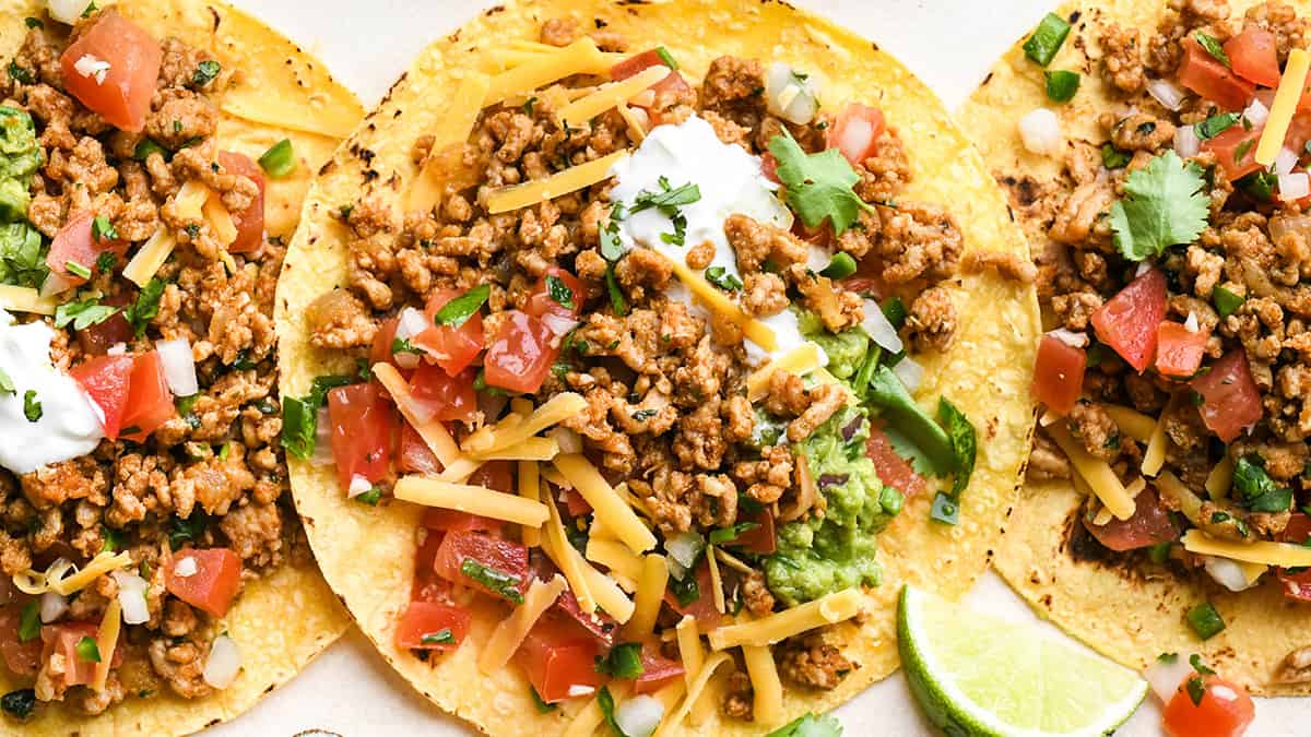 Ground Chicken Tacos - JoyFoodSunshine