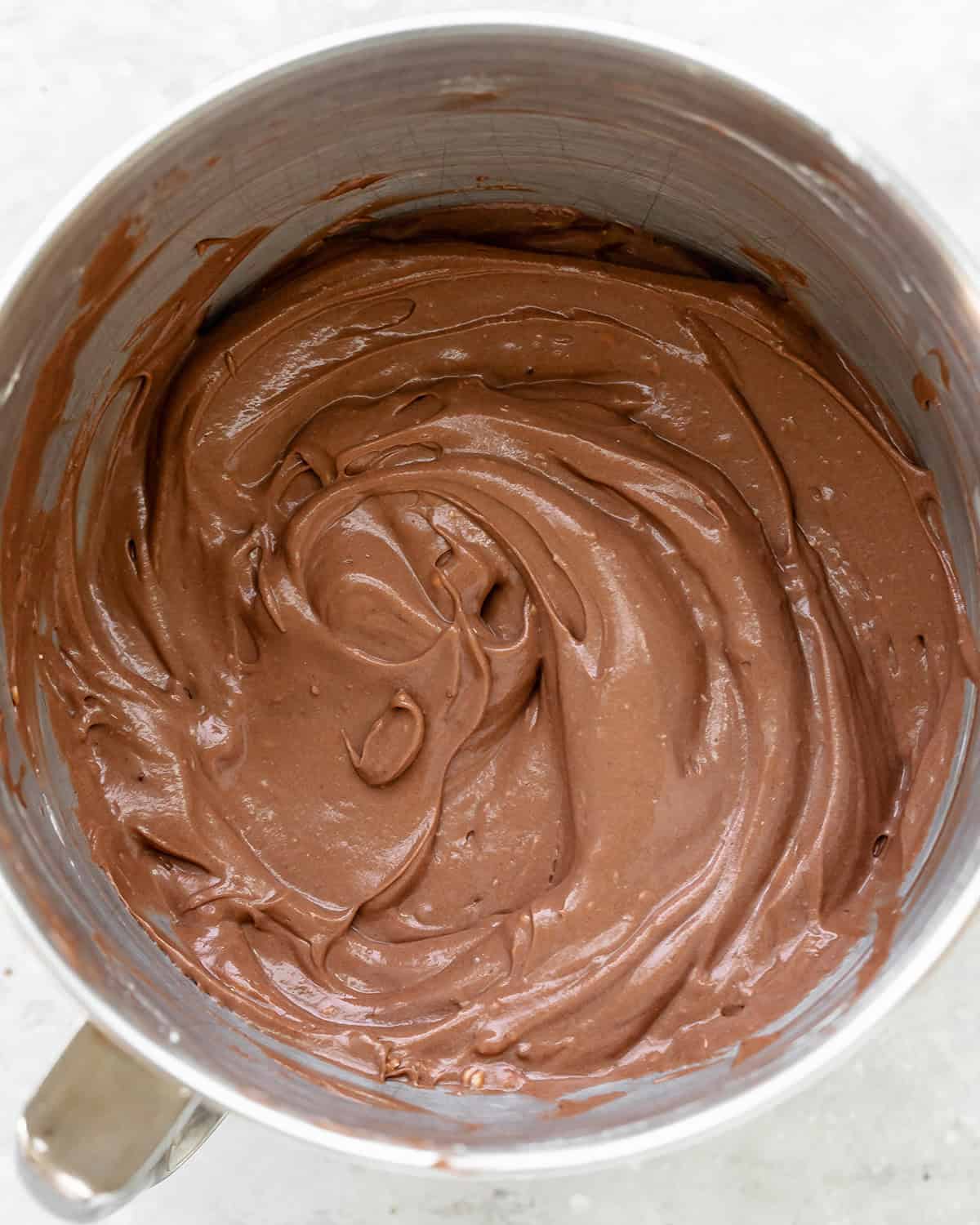 How to Make Dirt Cups - chocolate pudding mixture in a bowl