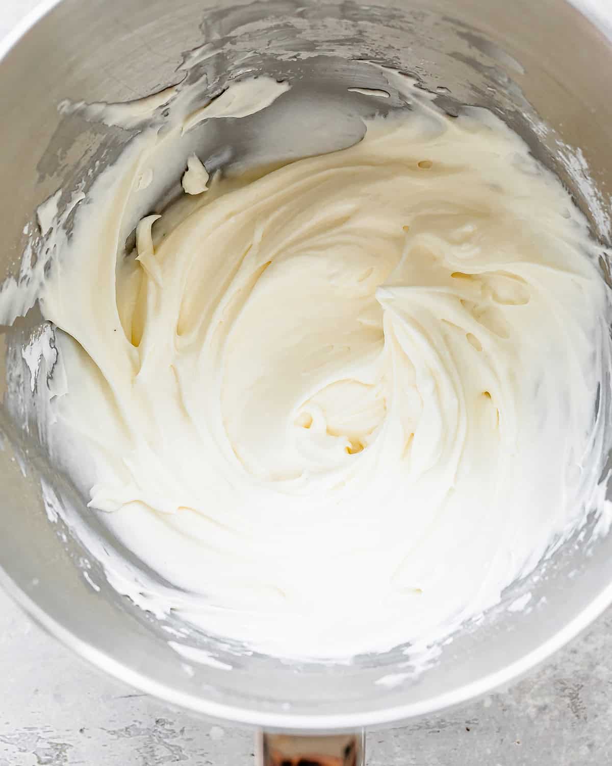 How to Make Dirt Cups - whipped cream in a bowl after beating