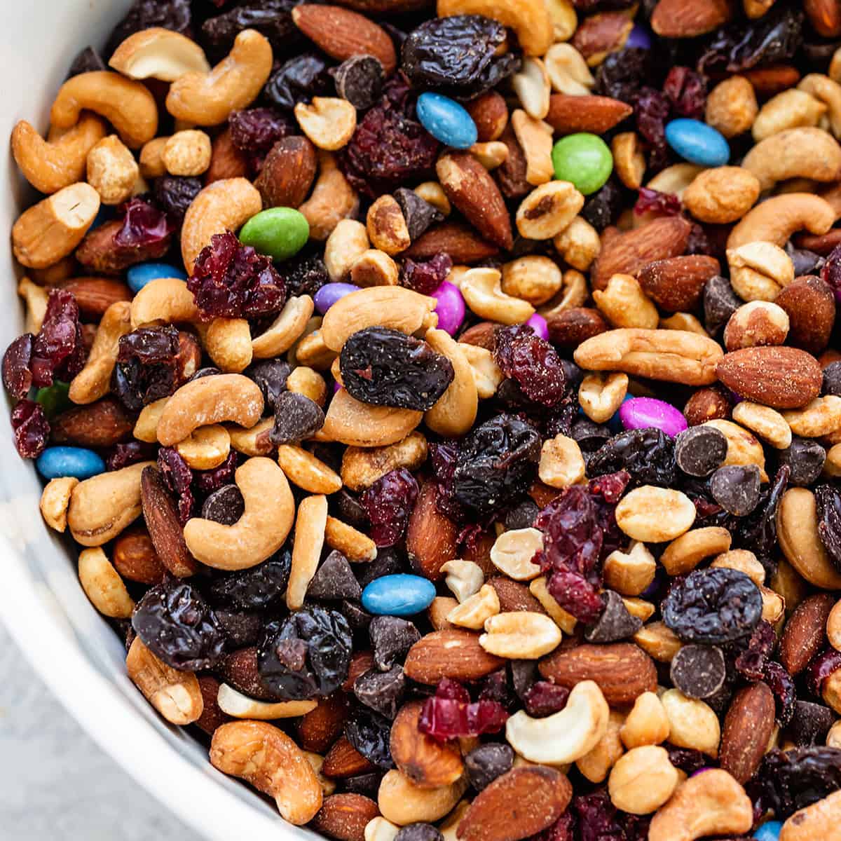 Homemade Trail Mix Recipe in a bowl