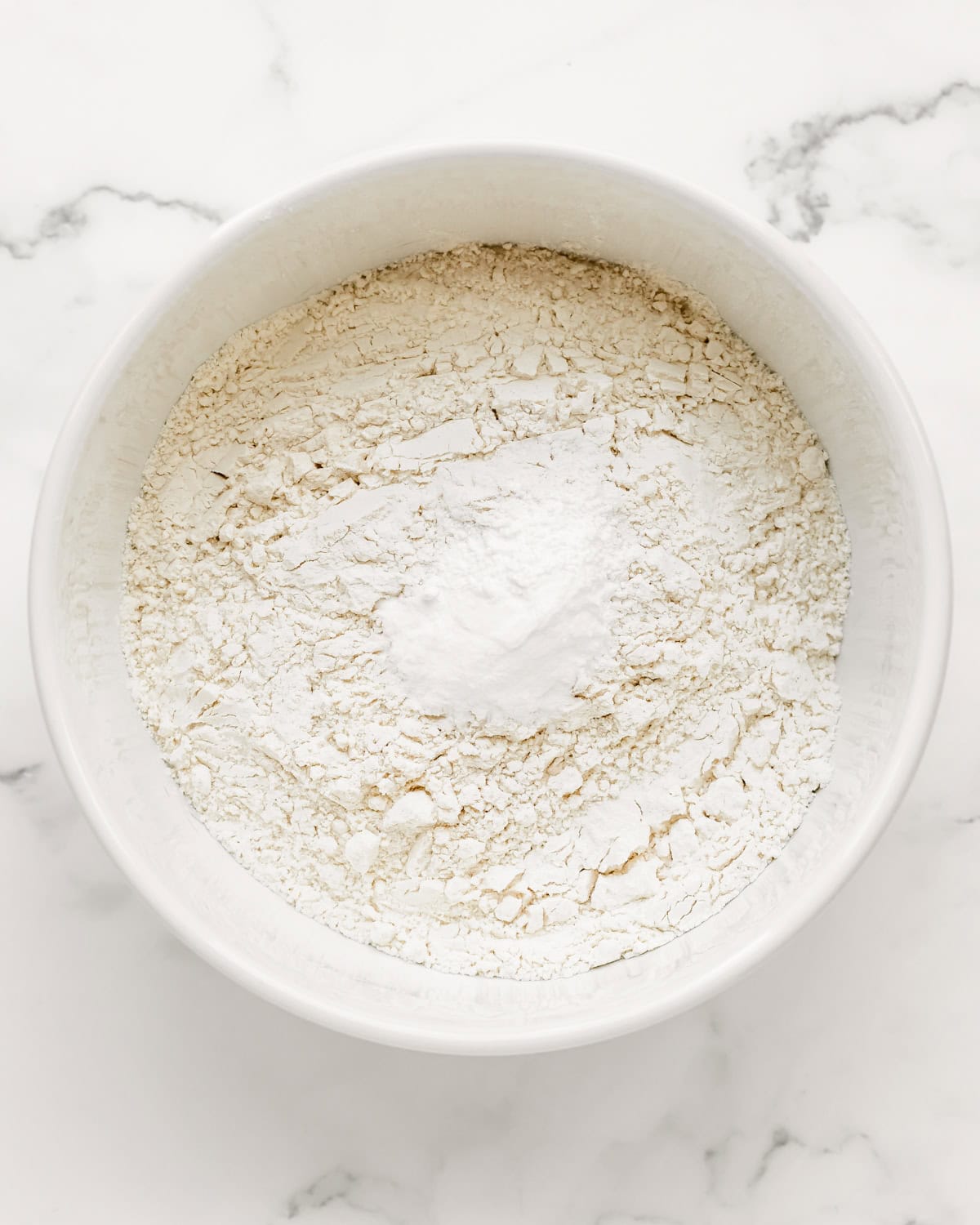 How to Make a Flag Cake - dry ingredients before mixing