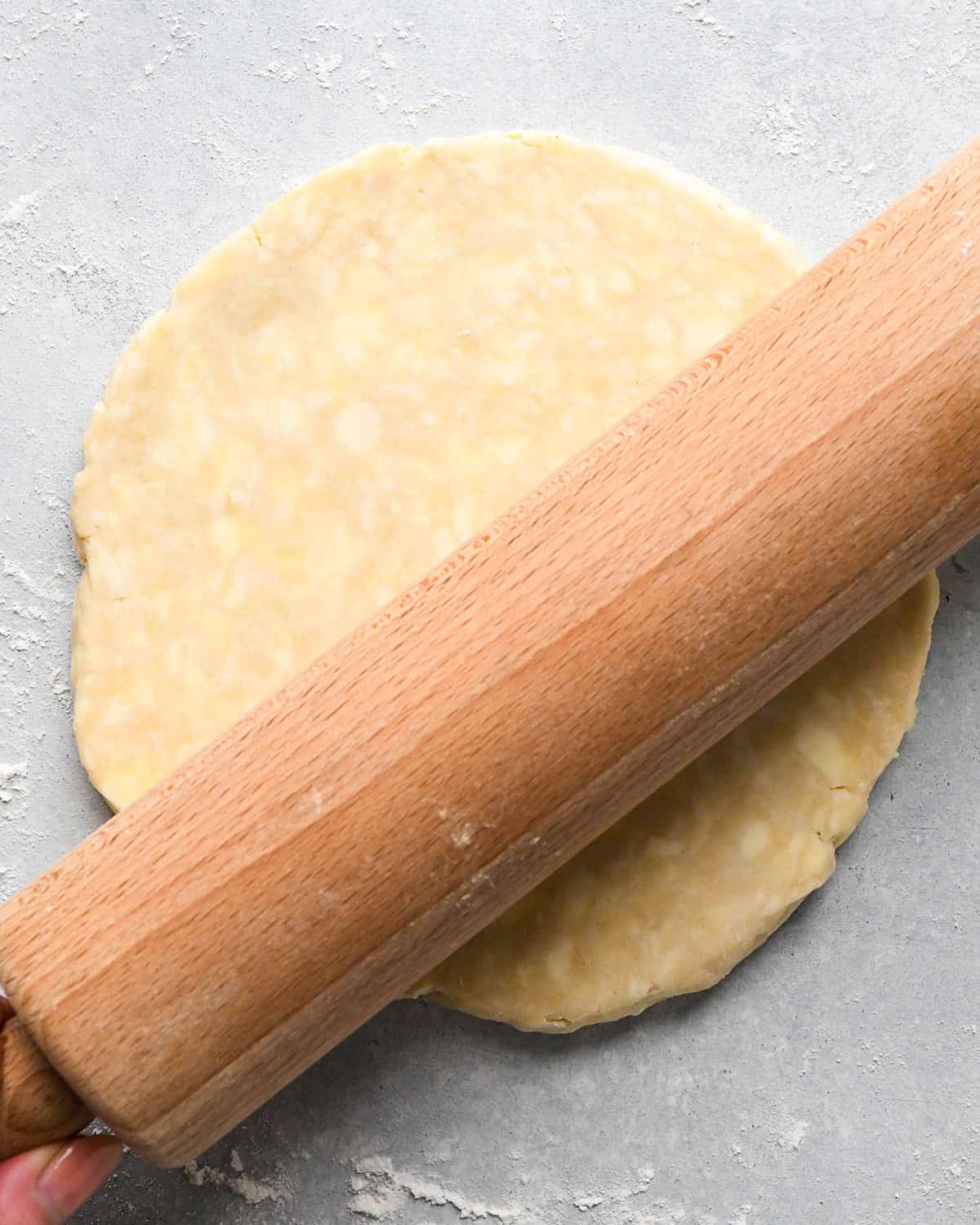 How to Make a Lattice Pie Crust - rolling the dough into a circle