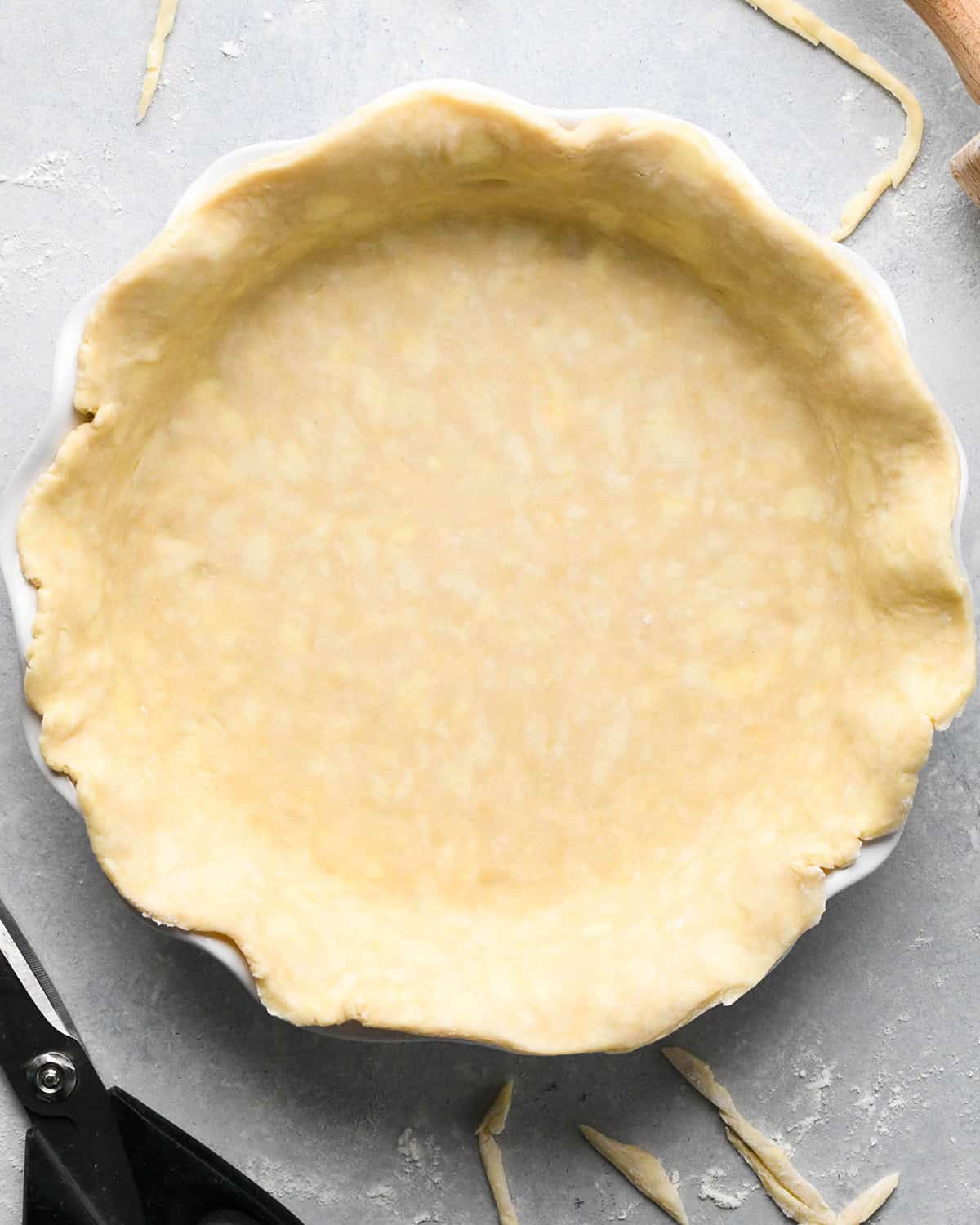 How to Make a Lattice Pie Crust - forming the bottom crust