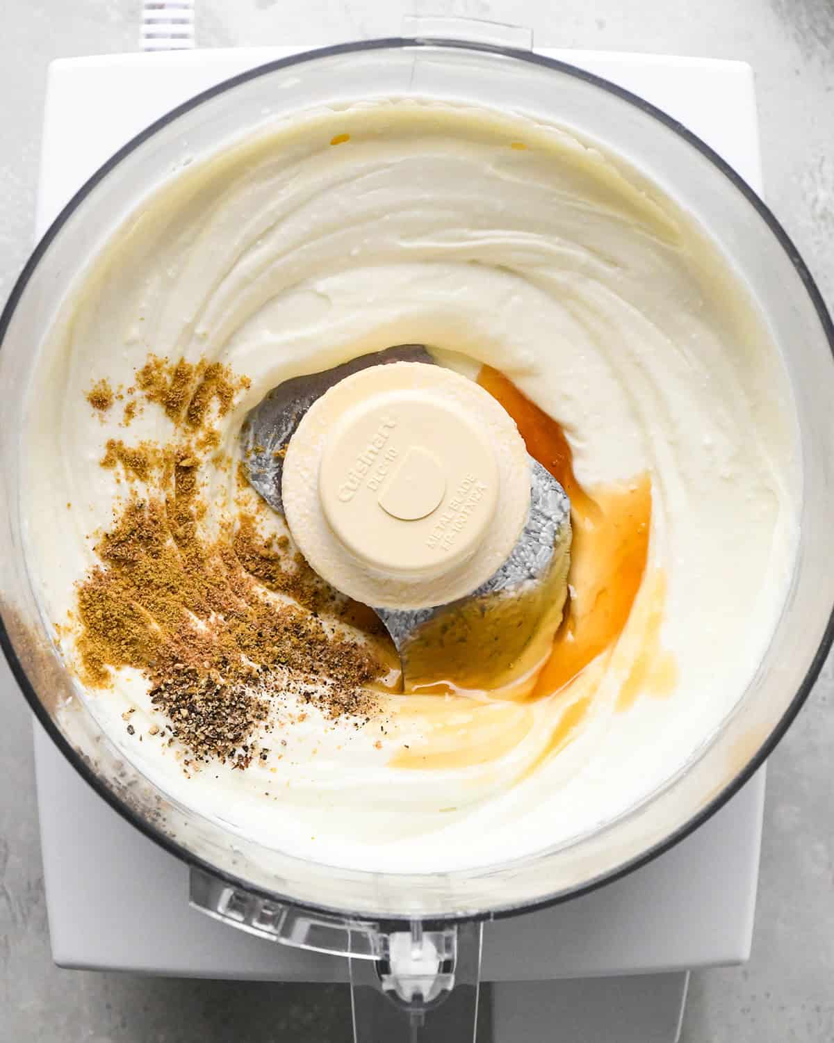 How to Make Whipped Goat Cheese - adding spices and honey
