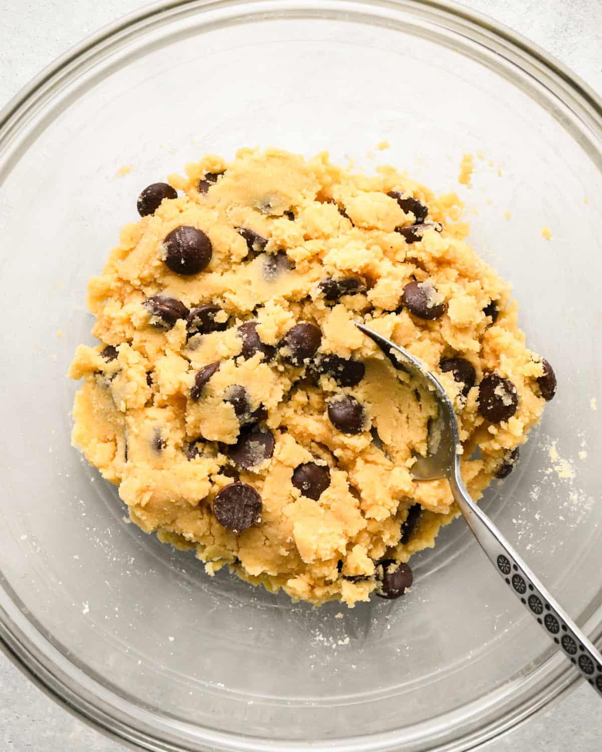 Coconut Flour Cookies dough in a bowl with a spoon