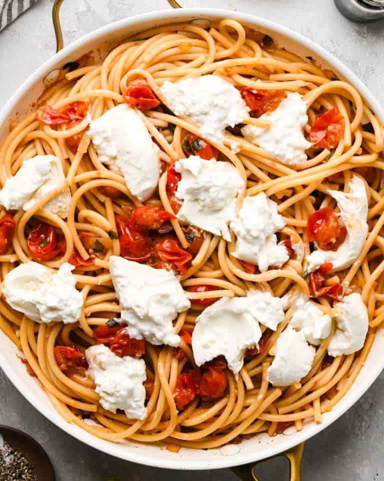 Pasta with Burrata Cheese - JoyFoodSunshine